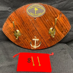 Hook Wall Rack – Western Cedar (Mahogany or Blue with Anchor)